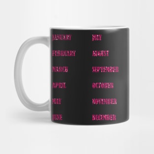 Glitter months Mug